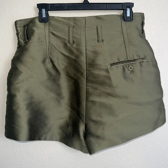Phillip Lim 3.1 orikami Everglade Shorts Bag Waist Green Size 4 - Picture 4 of 5